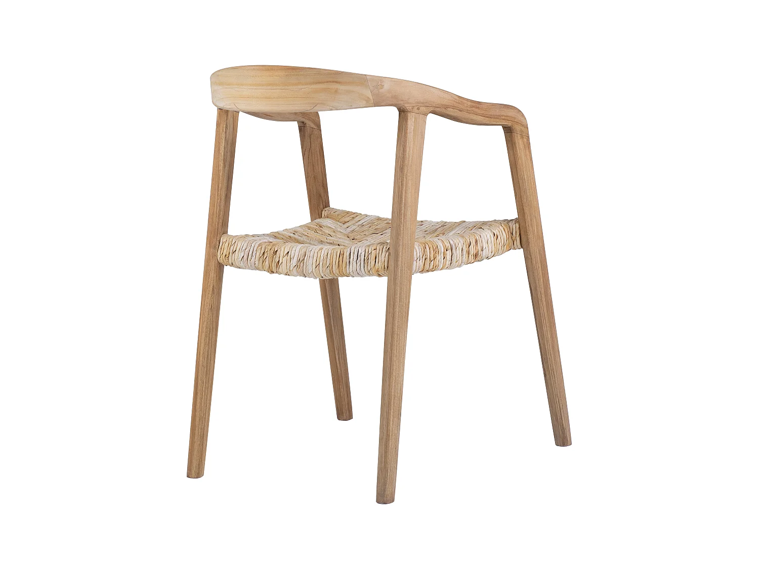 Lote de 2 sillas con reposabrazos de teca - Natural claro - JUNARIA