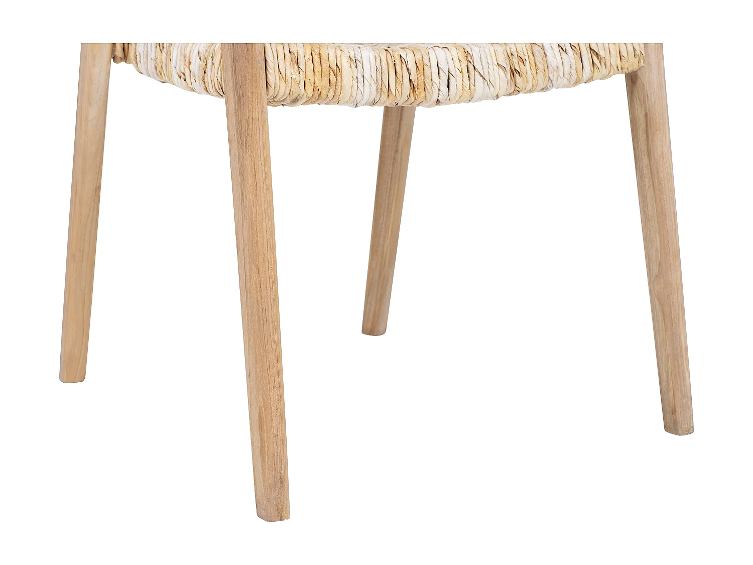 Lot de 2 chaises avec accoudoirs en teck - Naturel clair - JUNARIA