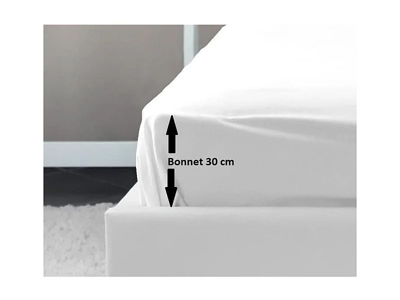 Poszewka na Materac 100% Bawełny Biała 180x200 cm - Miseczka 30 cm