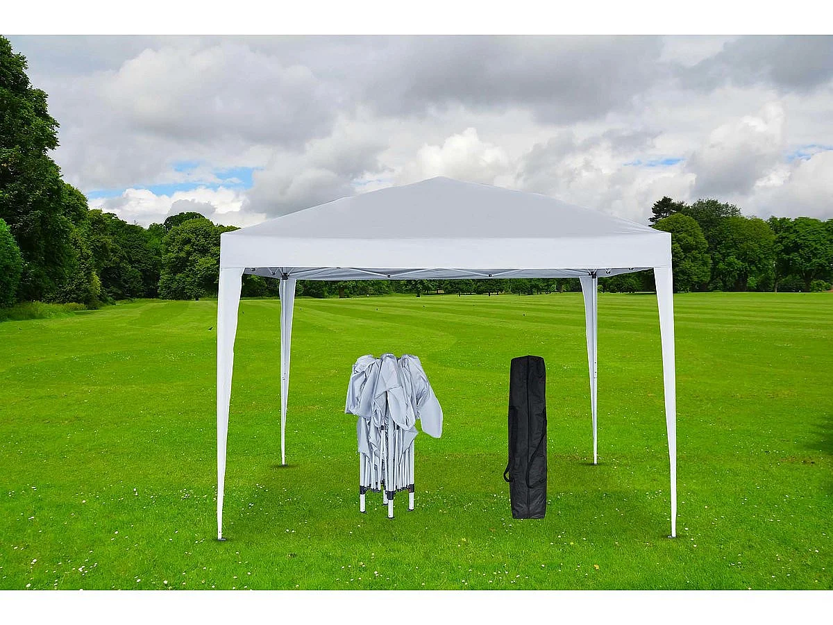 Tonnelle de jardin pliante "Svetlana 3" - 9 m² - 3 x 3 m - Blanc