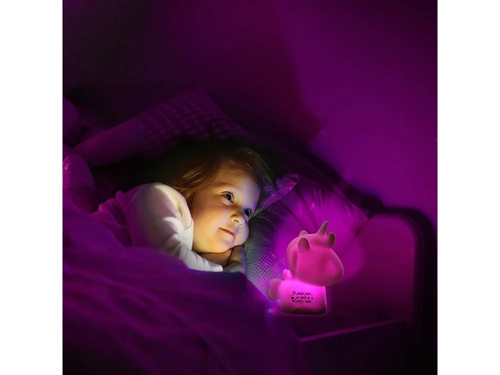 Veilleuse licorne éclairage rose Kids (Lot de 2)