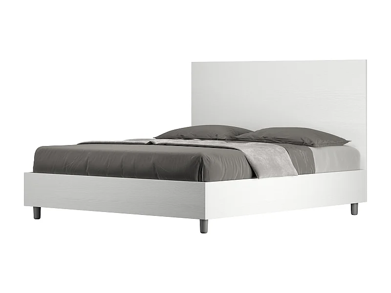 Bed 160x190 met lattenbodem eiken wit New Egos
