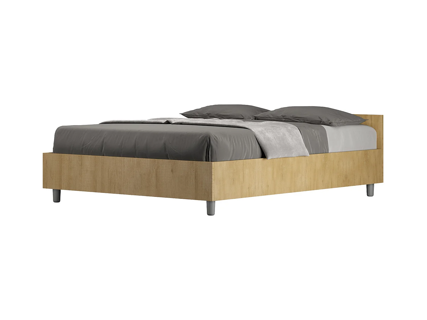 Nuamo eiken opbergbed 140x190