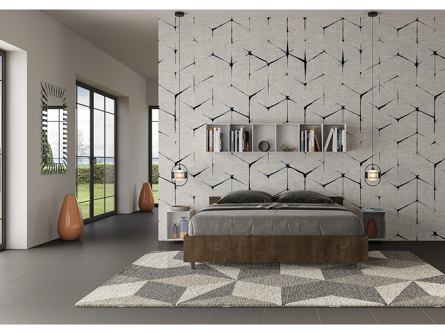 Bed 160x190 met opbergruimte walnoot Nuamo
