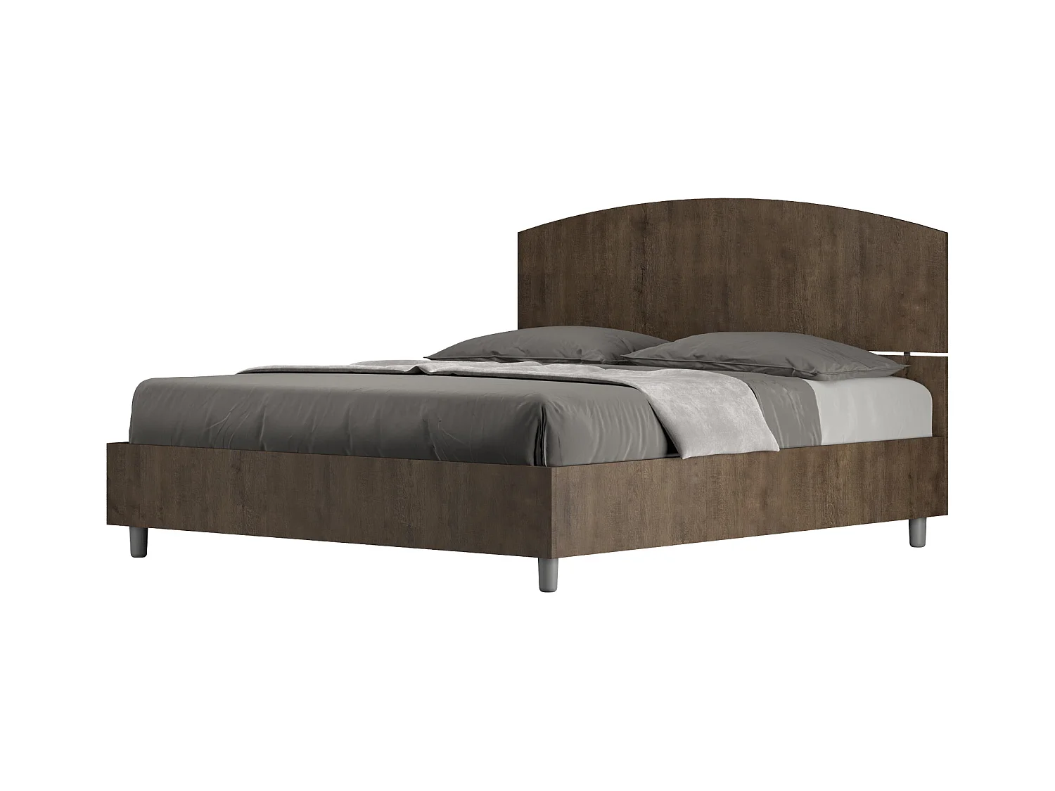 Lit coffre 160x190 noyer Dora