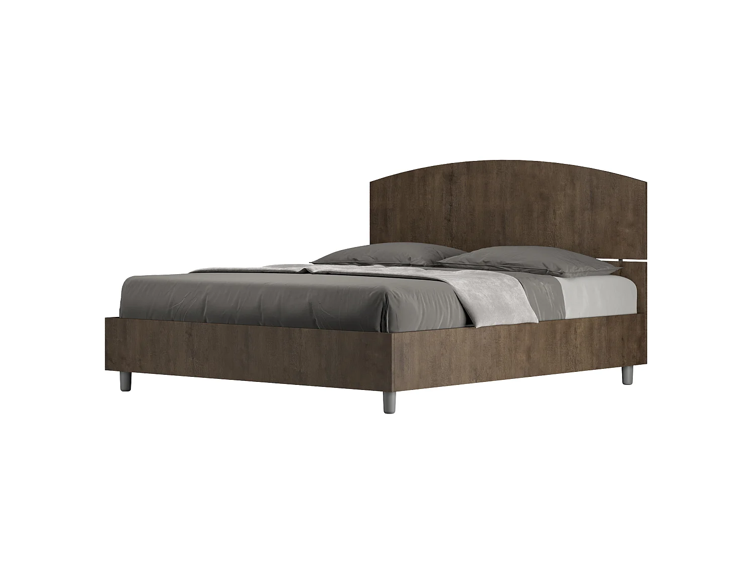 Lit coffre 160x190 noyer Dora
