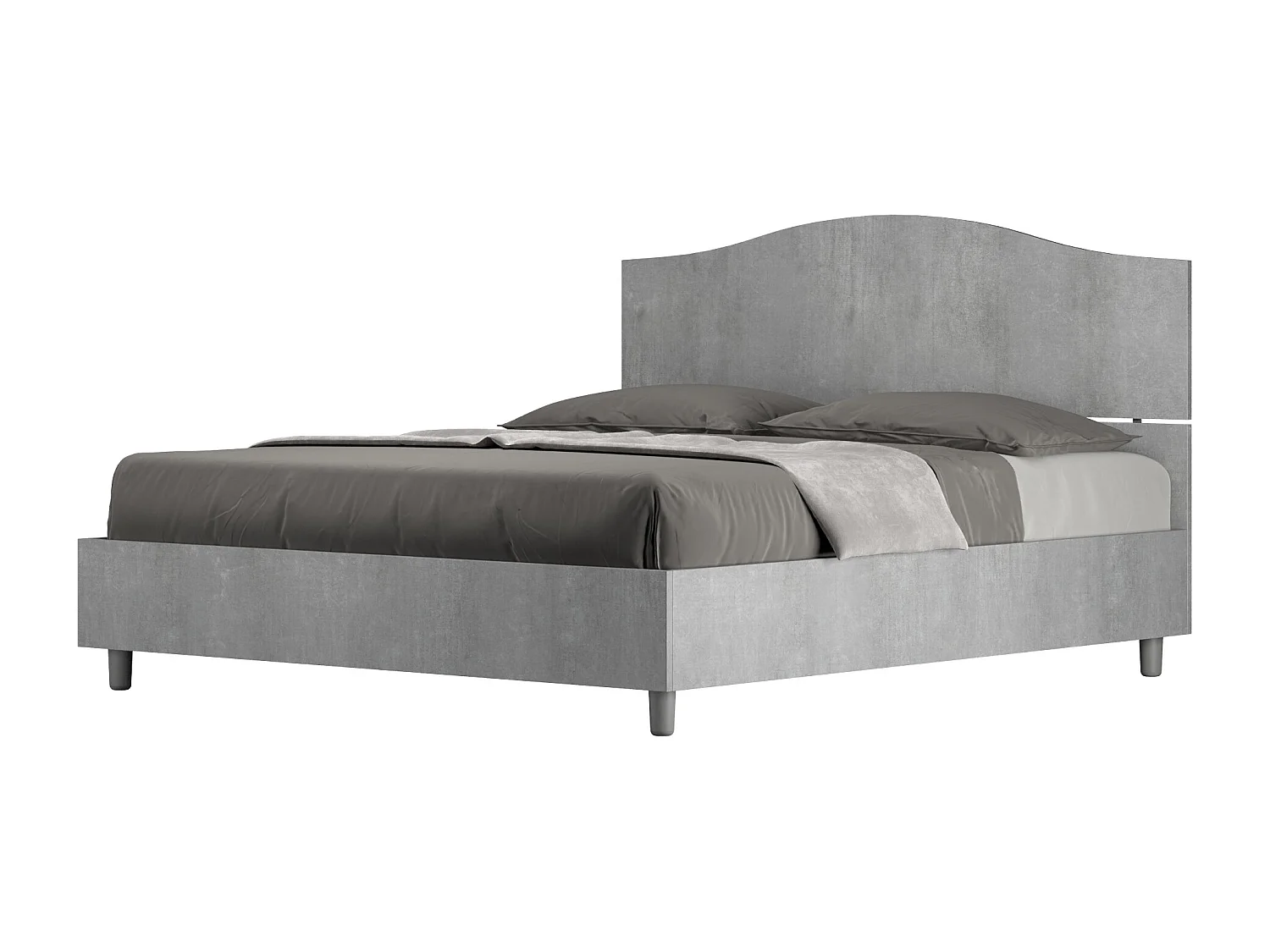 Bed 160x190 met opbergruimte cement Dores