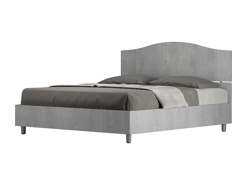 Bed 160x190 met opbergruimte cement Dores