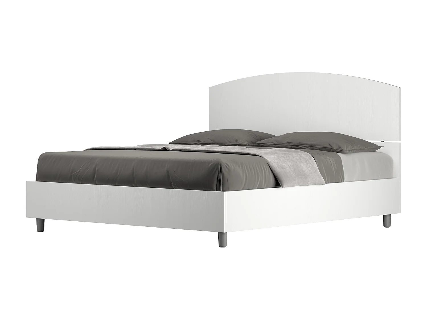 Letto contenitore 160x190 bianco frassino Dora