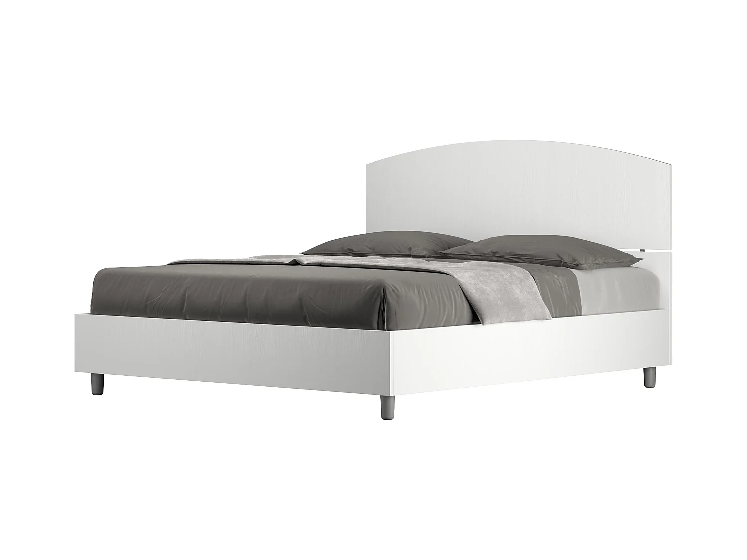 Lit coffre 160x190 frêne blanc Dora