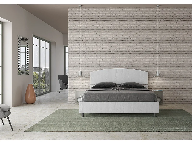 Letto contenitore 160x190 bianco frassino Dora
