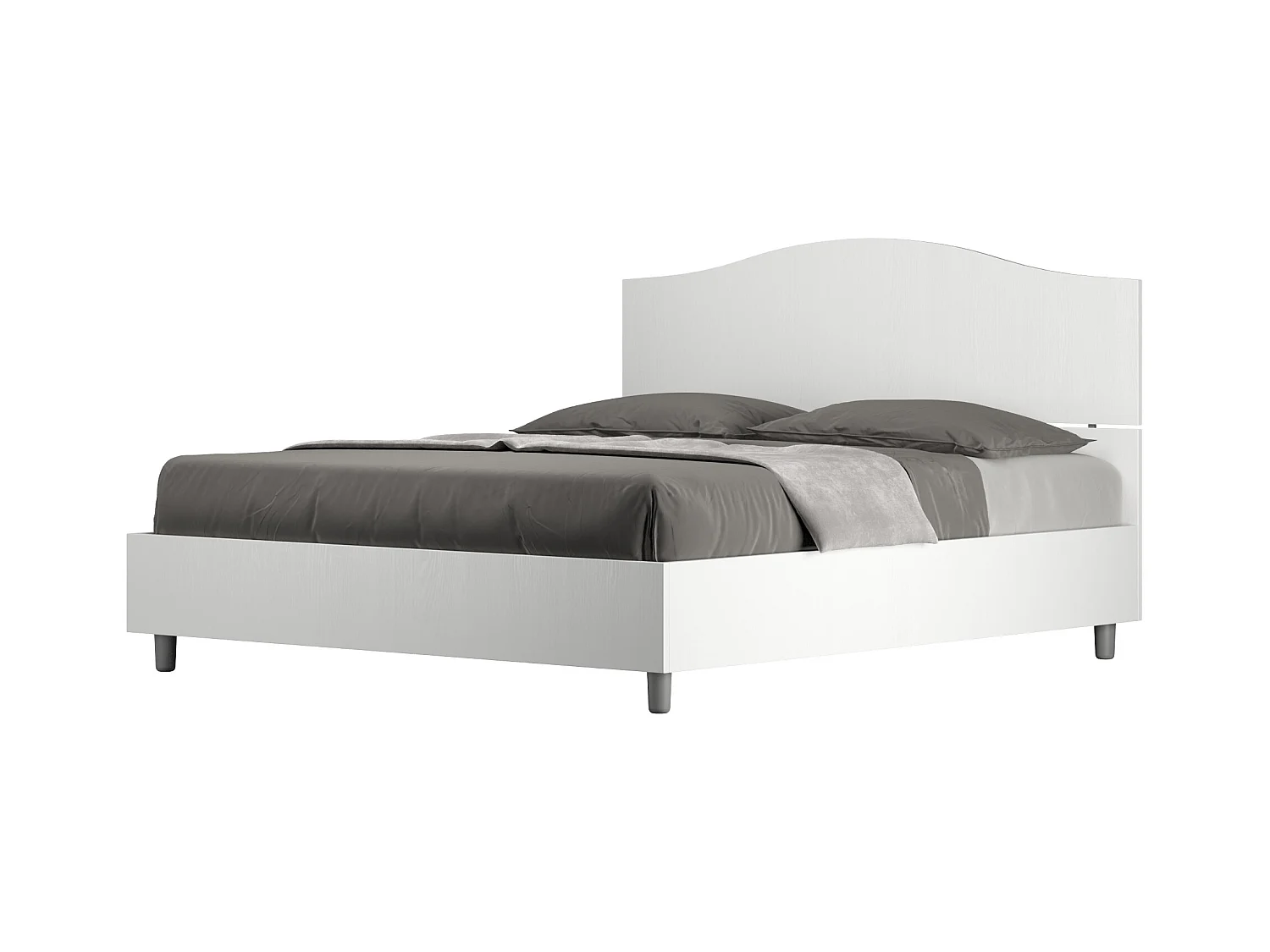 Lit coffre 160x190 frêne blanc Dores