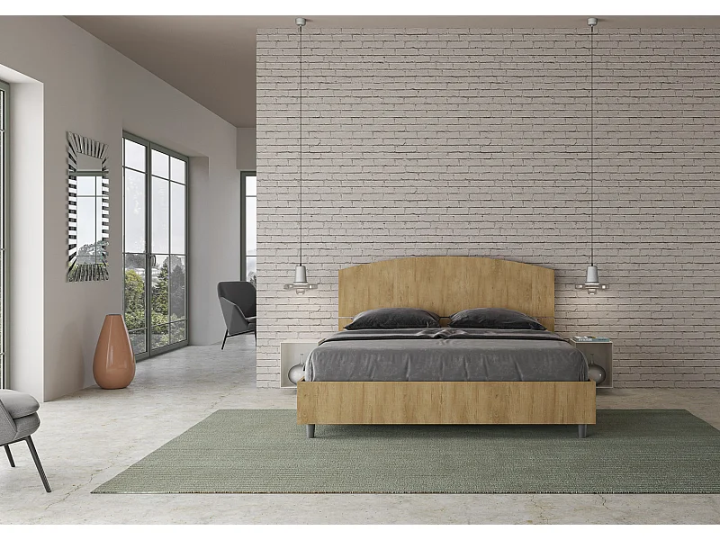 Lit coffre 160x190 chêne nature Dora