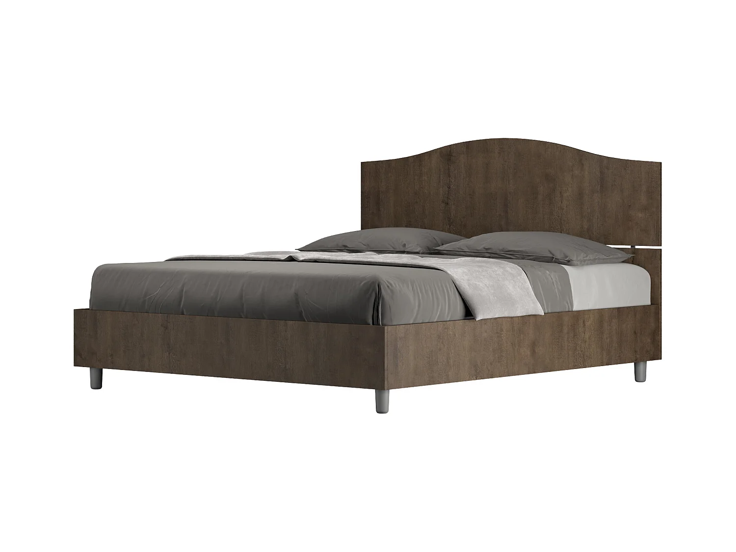 Lit coffre 160x190 noyer Dores