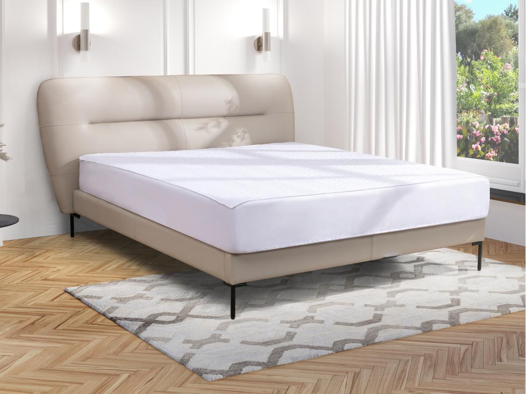 Letto 160 x 200 cm Pelle Tortora  - JODALA