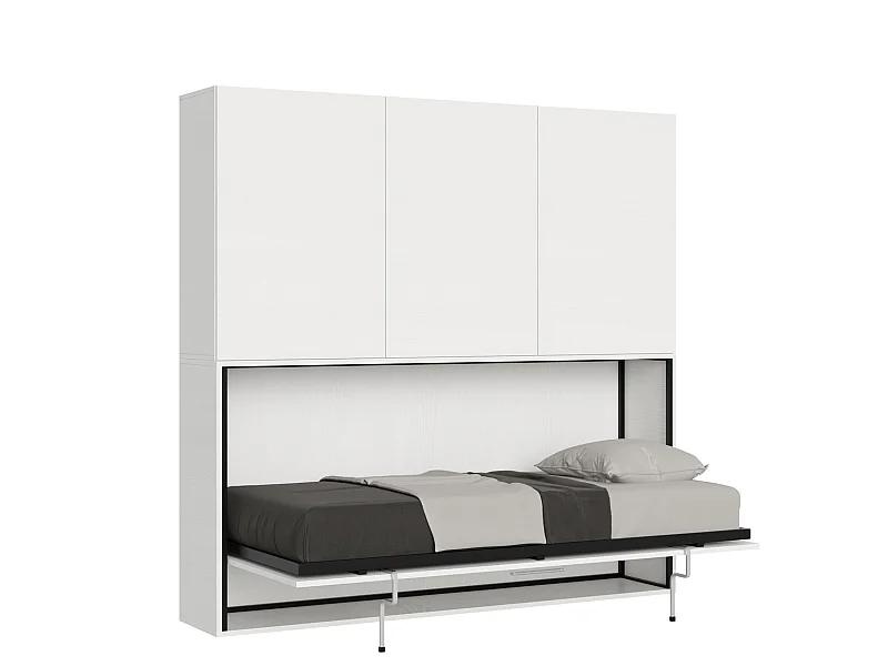 Schrankbett Kando Eizelbett horizontal Komp. D Esche weiß