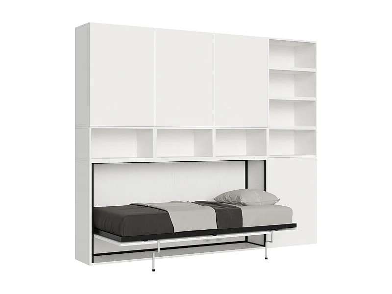 Schrankbett Kando Eizelbett horizontal Komp. E Esche weiß