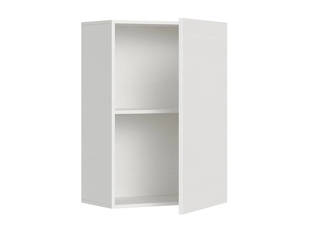 Armoire lit escamotable horizontal 1 couchage 85 Kando avec matelas composition A Frêne Blanc
