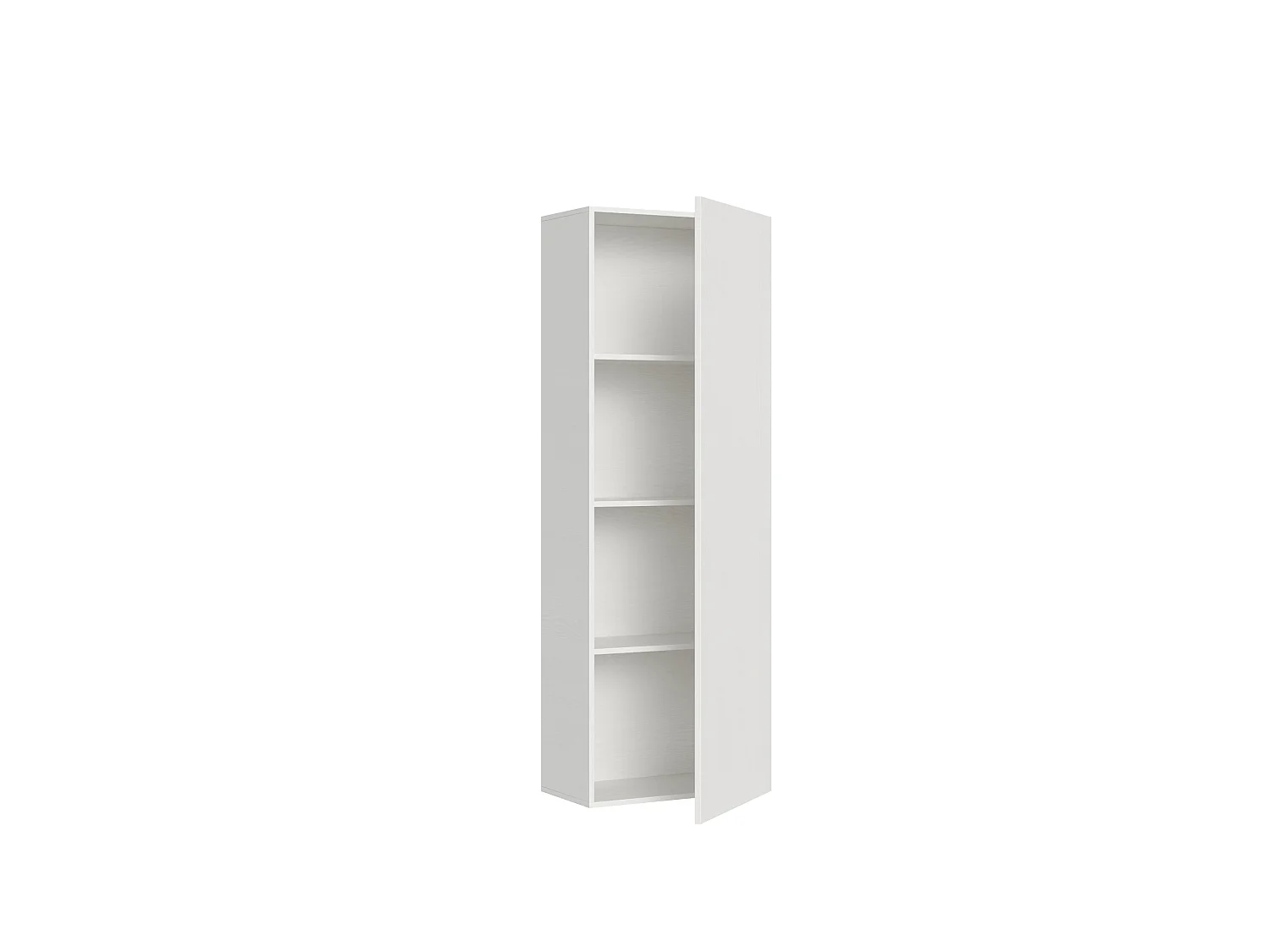 Armoire lit escamotable horizontal superposé 2 couchages 85 Kando comp.H Frêne Blanc