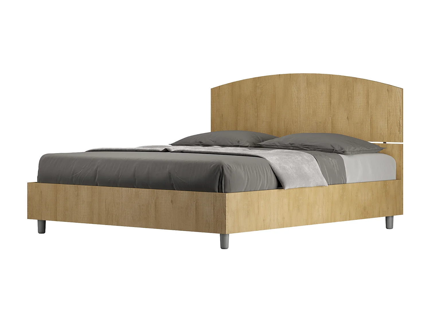 Bed 160x190 zonder lattenbodem natuur eiken Dora