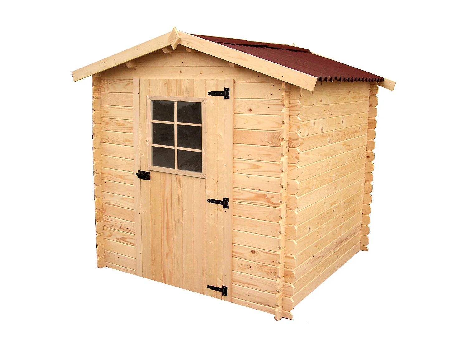 Habrita Abri de jardin madriers massifs 3.24 m² bois naturel - vd2020.02n