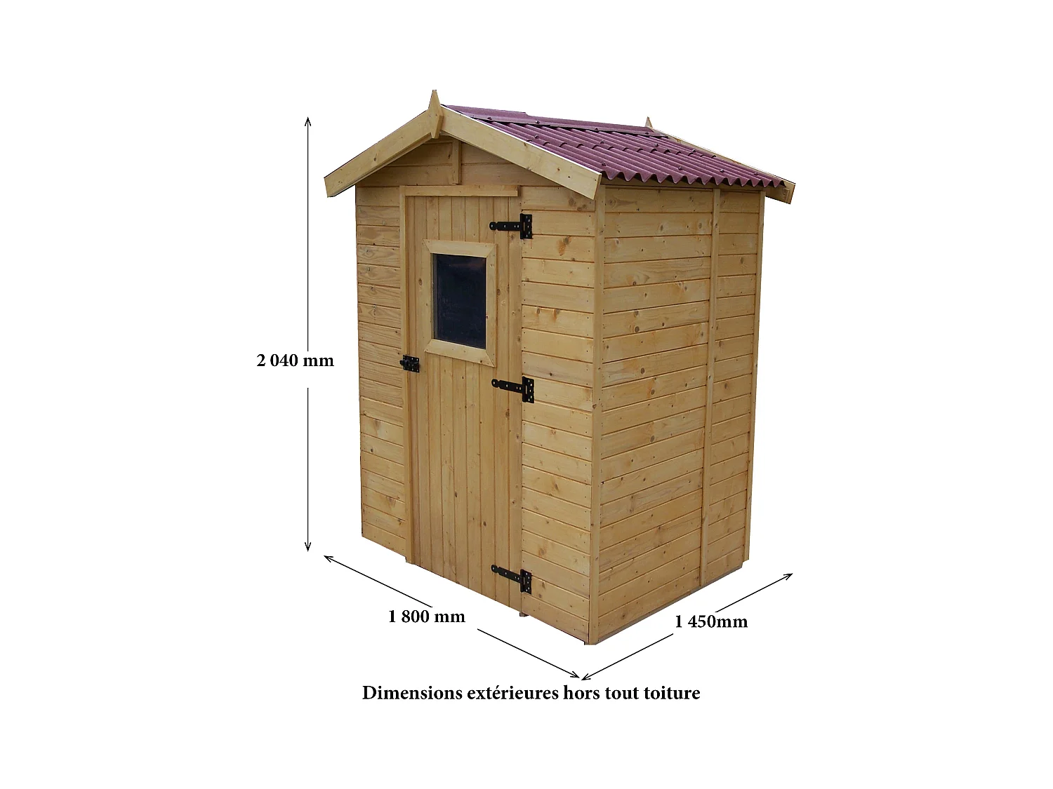 Habrita Abri en panneaux avec plancher 2.61 m2 bois naturel - ed 1612.01