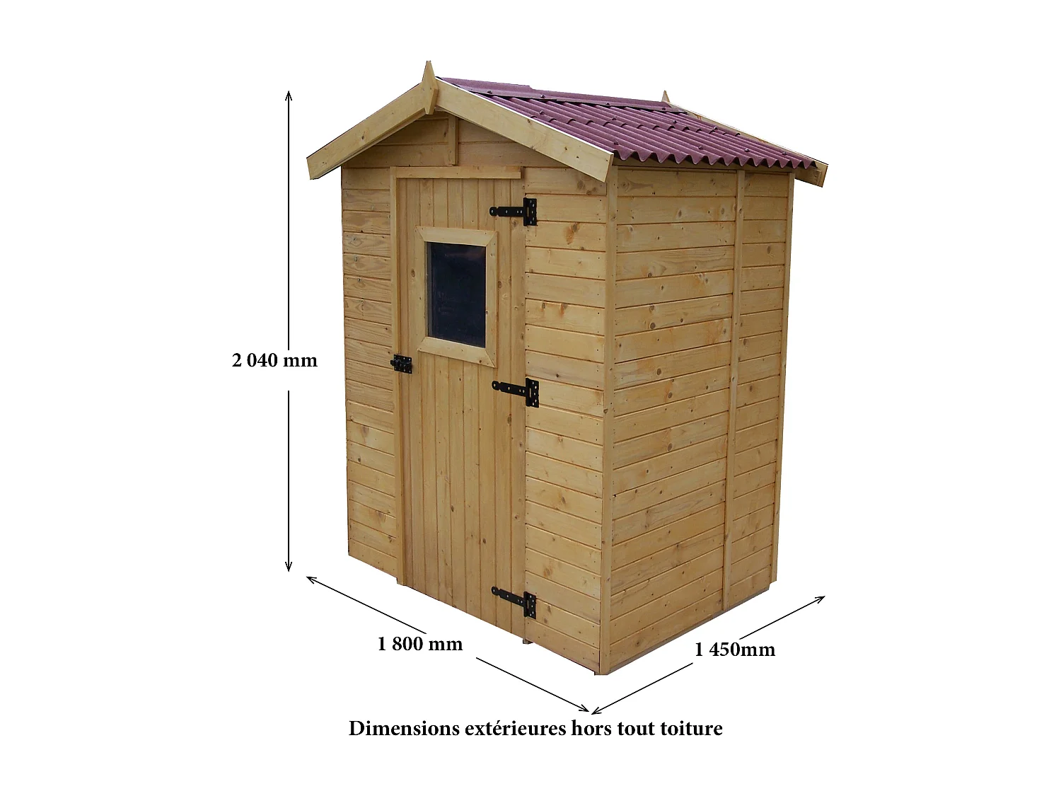 Habrita Abri en panneaux avec plancher 2.61 m2 bois naturel - ed 1612.01