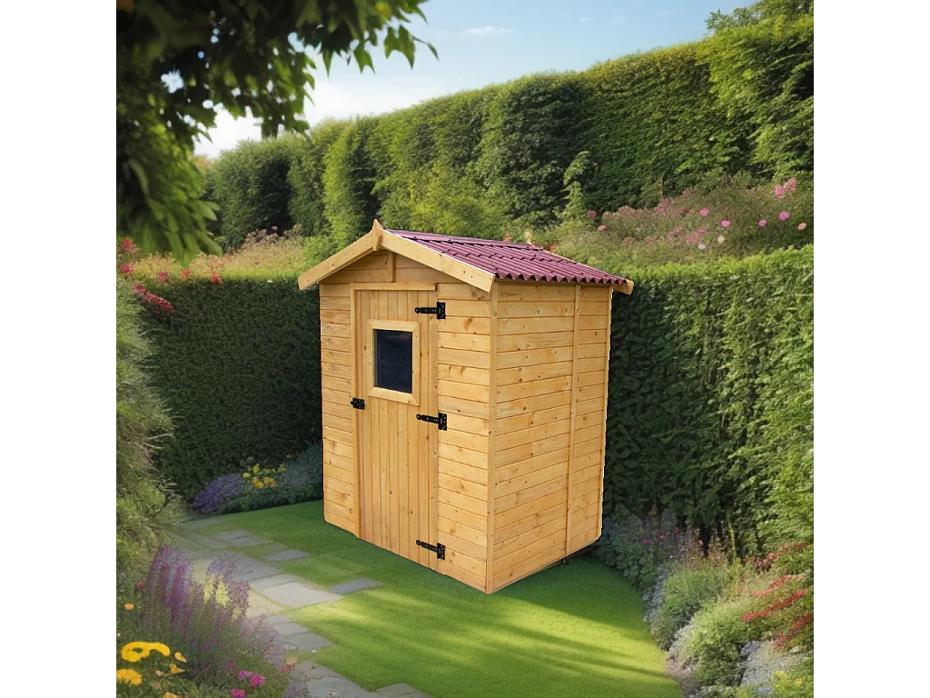 Habrita Abri en panneaux avec plancher 2.61 m2 bois naturel - ed 1612.01