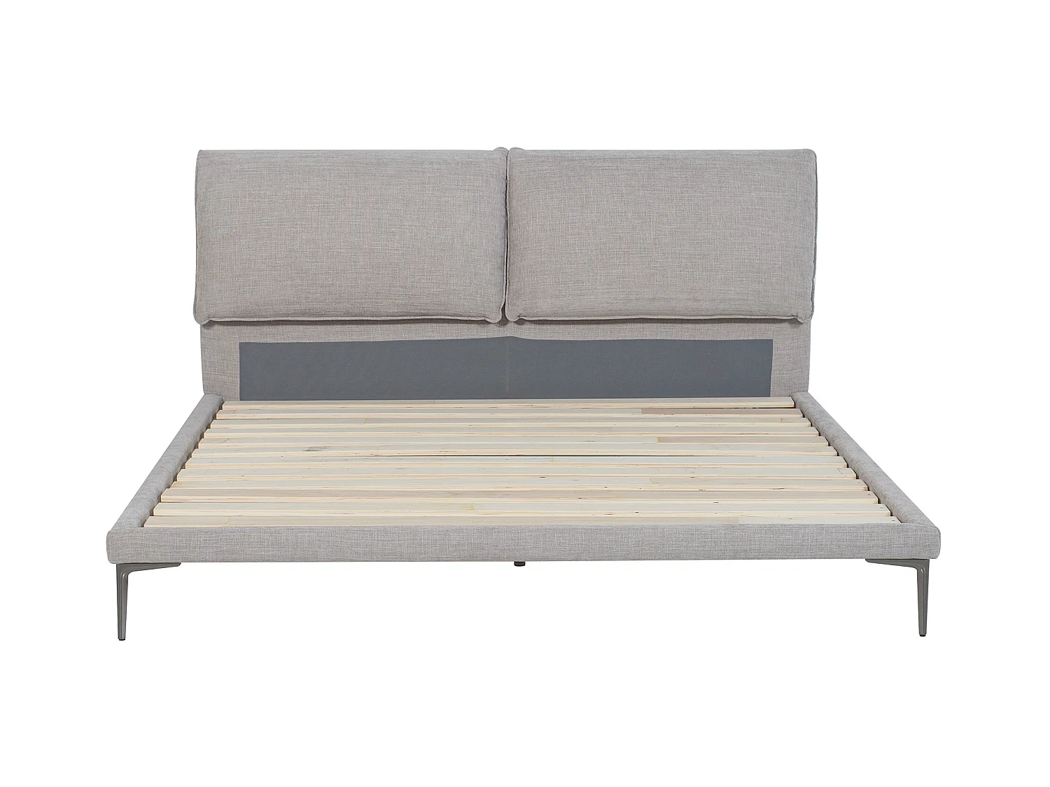 Lit 160 x 200 cm - Tissu - Gris chiné - RIMOTA de Maison Céphy