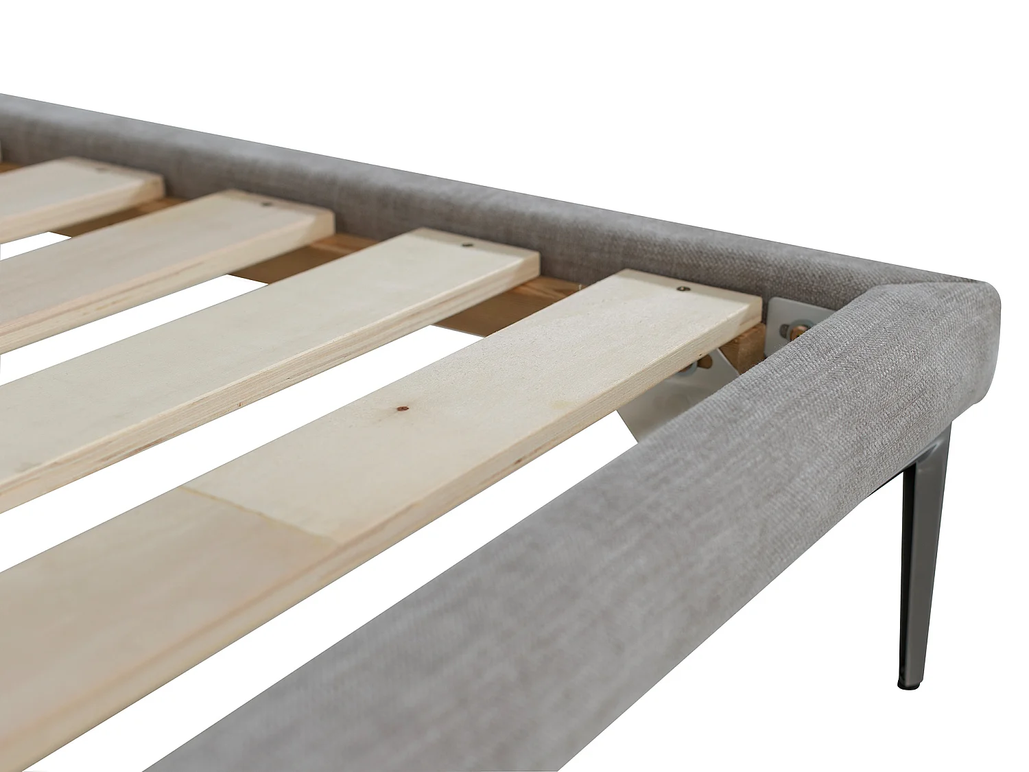 Cama 160x200 cm tecido cinza matizado - RIMOTA de Maison Céphy