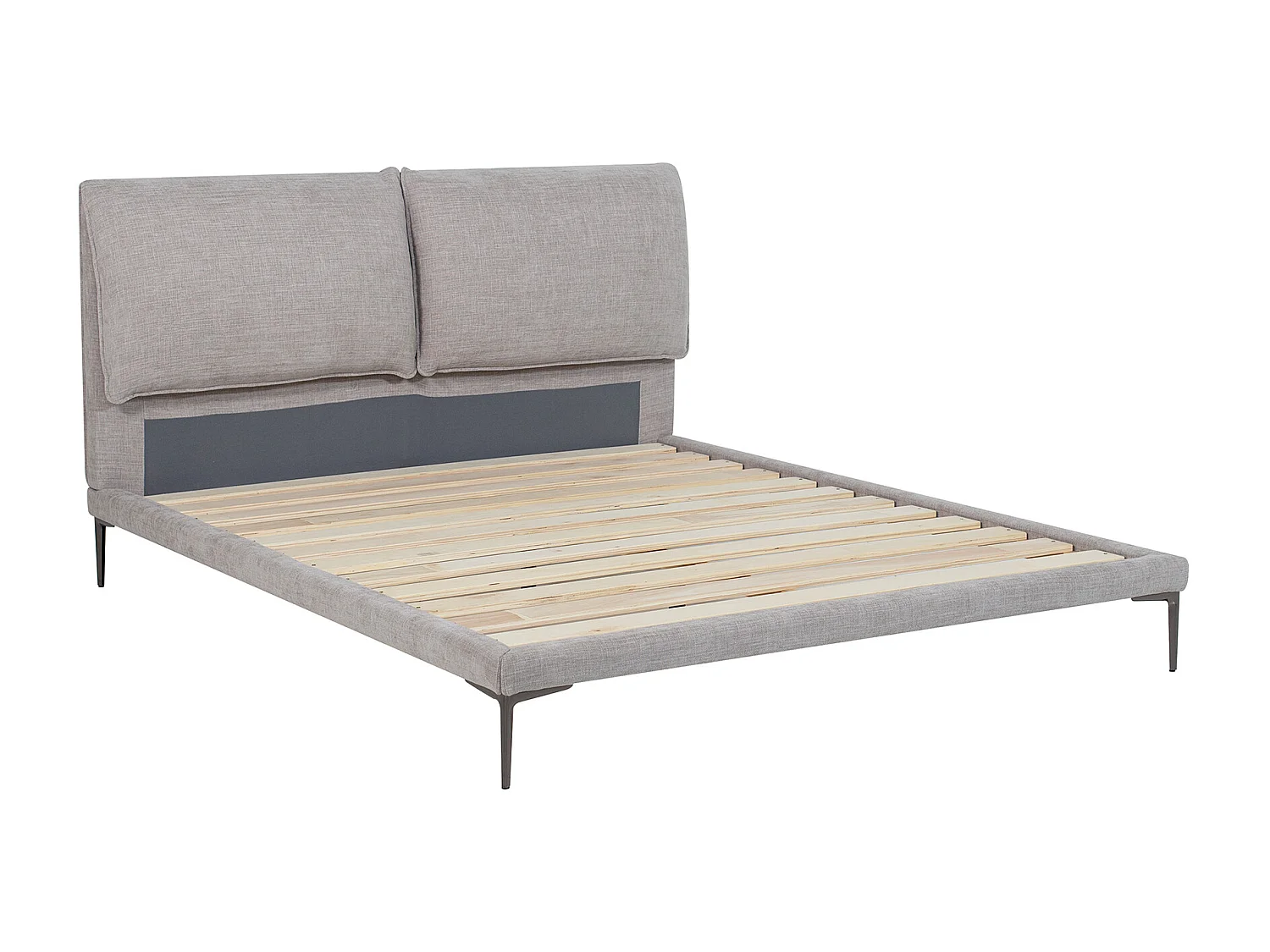 Cama 160x200 cm tecido cinza matizado - RIMOTA de Maison Céphy