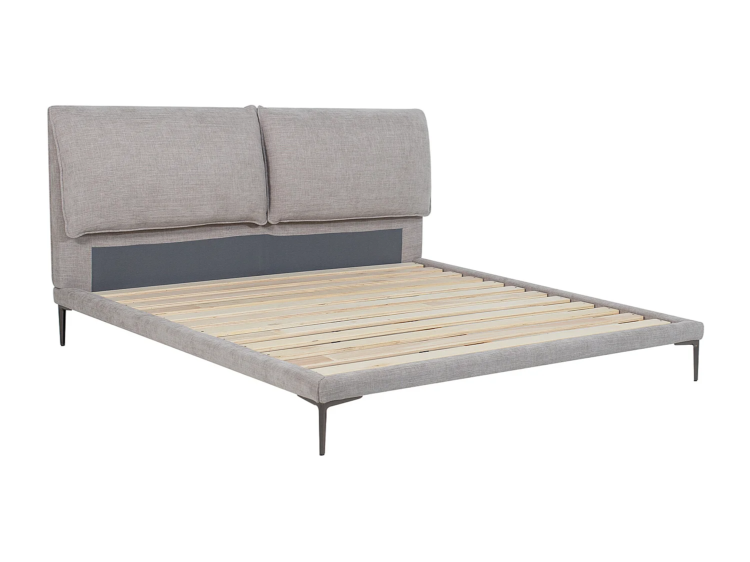 Bed 180 x 200 cm - Stof - Gechineerd grijs - RIMOTA van Maison Céphy