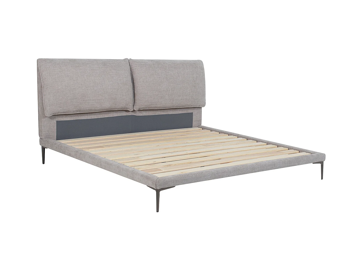 Cama 180 x 200 cm - Tela - Gris jaspeado - RIMOTA de Maison Céphy