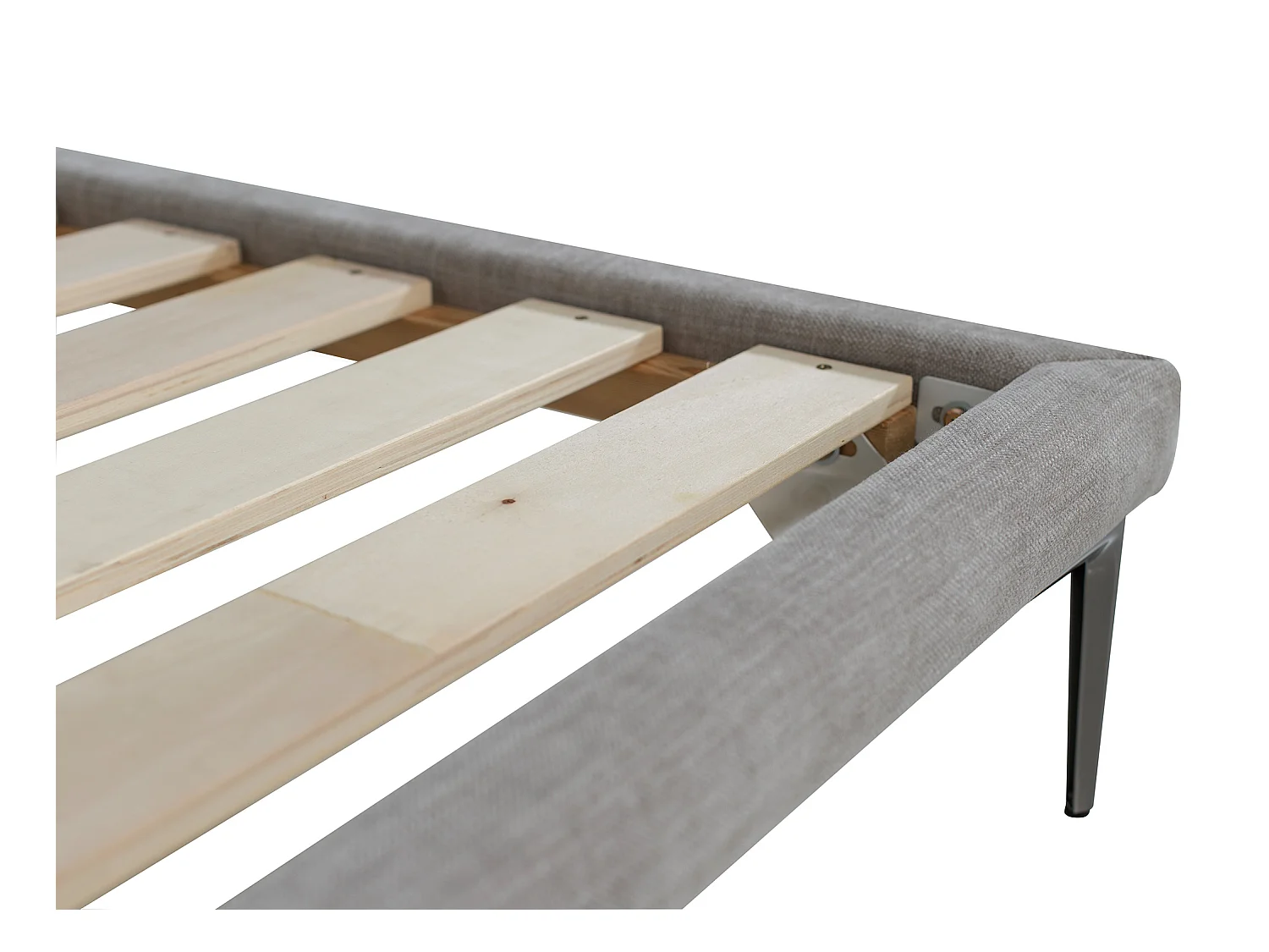 Cama 180 x 200 cm - Tela - Gris jaspeado - RIMOTA de Maison Céphy