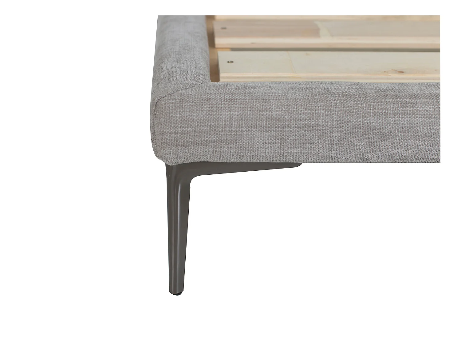 Cama 180 x 200 cm - Tela - Gris jaspeado - RIMOTA de Maison Céphy