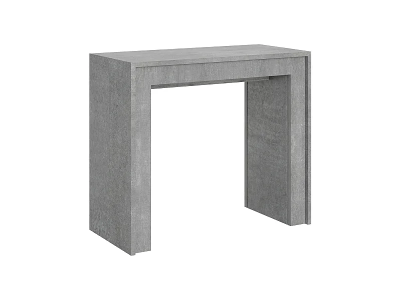 Console extensible 90x42/198 cm Mia Small Gris Béton