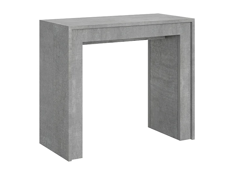 Console extensible 90x42/198 cm Mia Small Gris Béton