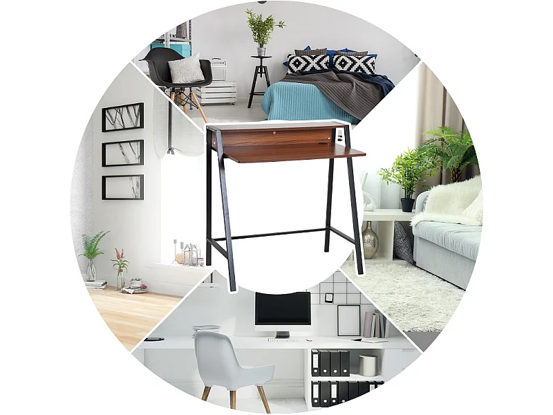 Bureau informatique design Jul – marron