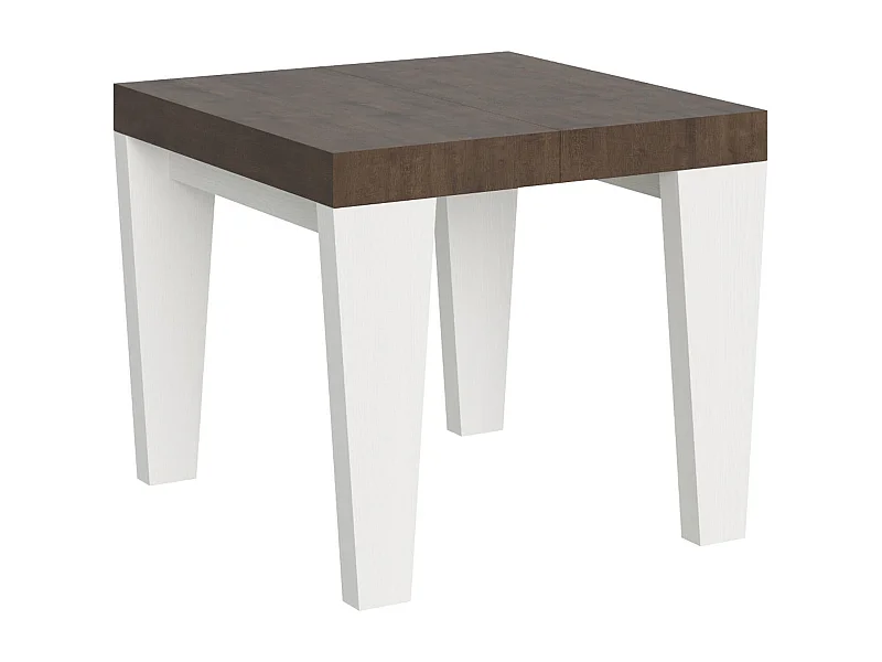 Stół rozkładany 90x90/246 cm Spimbo Mix Blat z orzecha włoskiego - nogi z białego jesionu