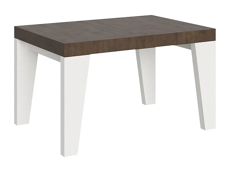 Tavolo allungabile 90x130/234 cm Naxy Mix piano Noce - gambe Bianco Frassino