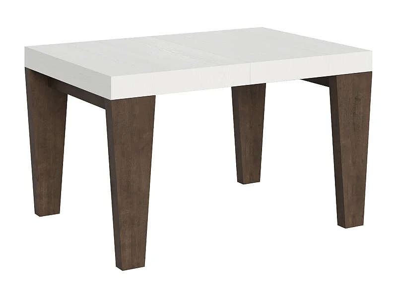 Stół rozkładany 90x130/234 cm Spimbo Mix Blat jesionowy biały - Nogi orzechowe