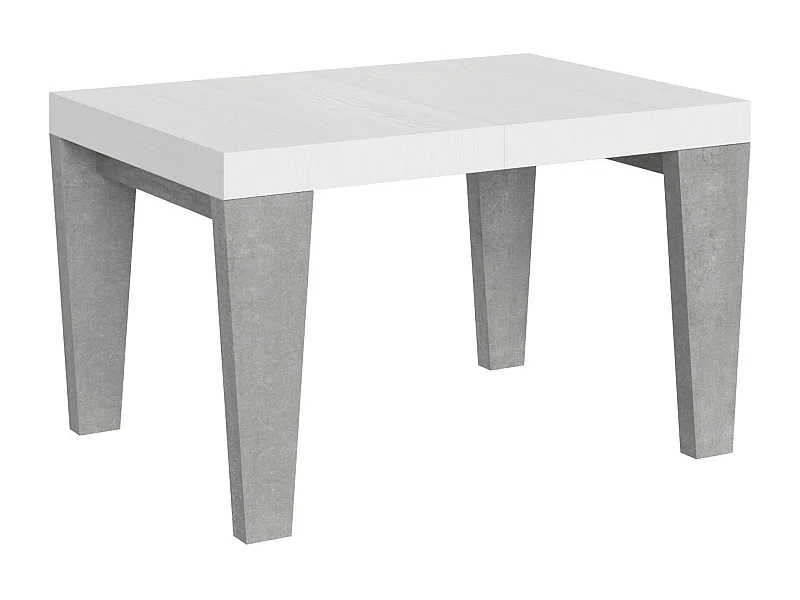 Stół rozkładany 90x130/234 cm Spimbo Mix Blat jesionowy biały - Nogi cementowe