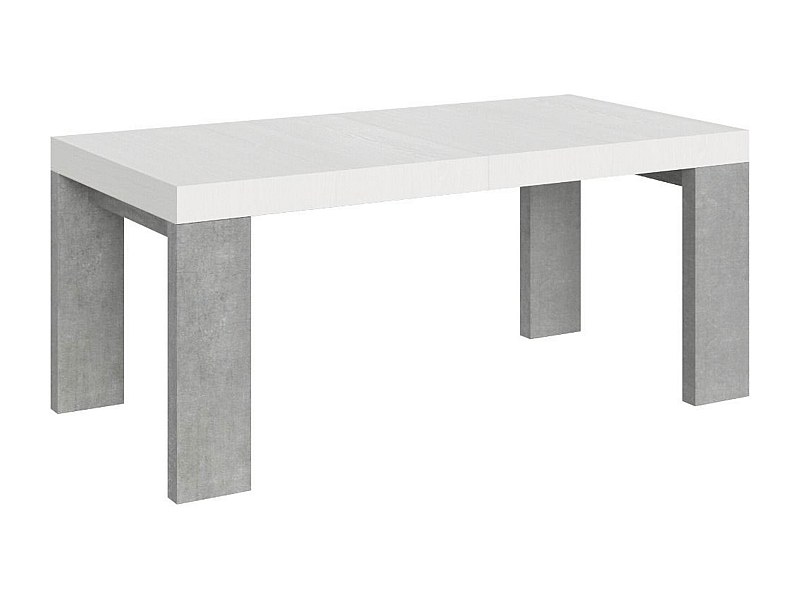Table extensible 90x180/284 cm Roxell Mix dessus Frêne Blanc pieds Gris ...