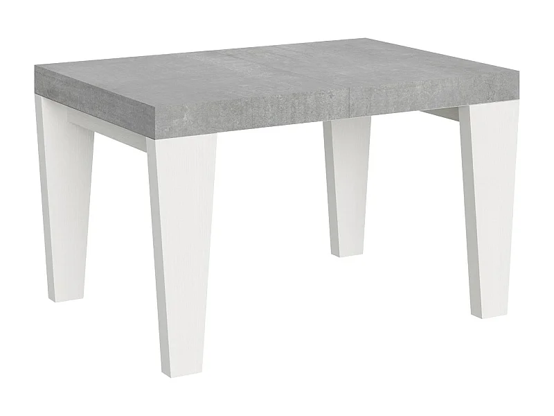 Stół rozkładany 90x130/234 cm Blat cementowy Spimbo Mix - Nogi z białego jesionu