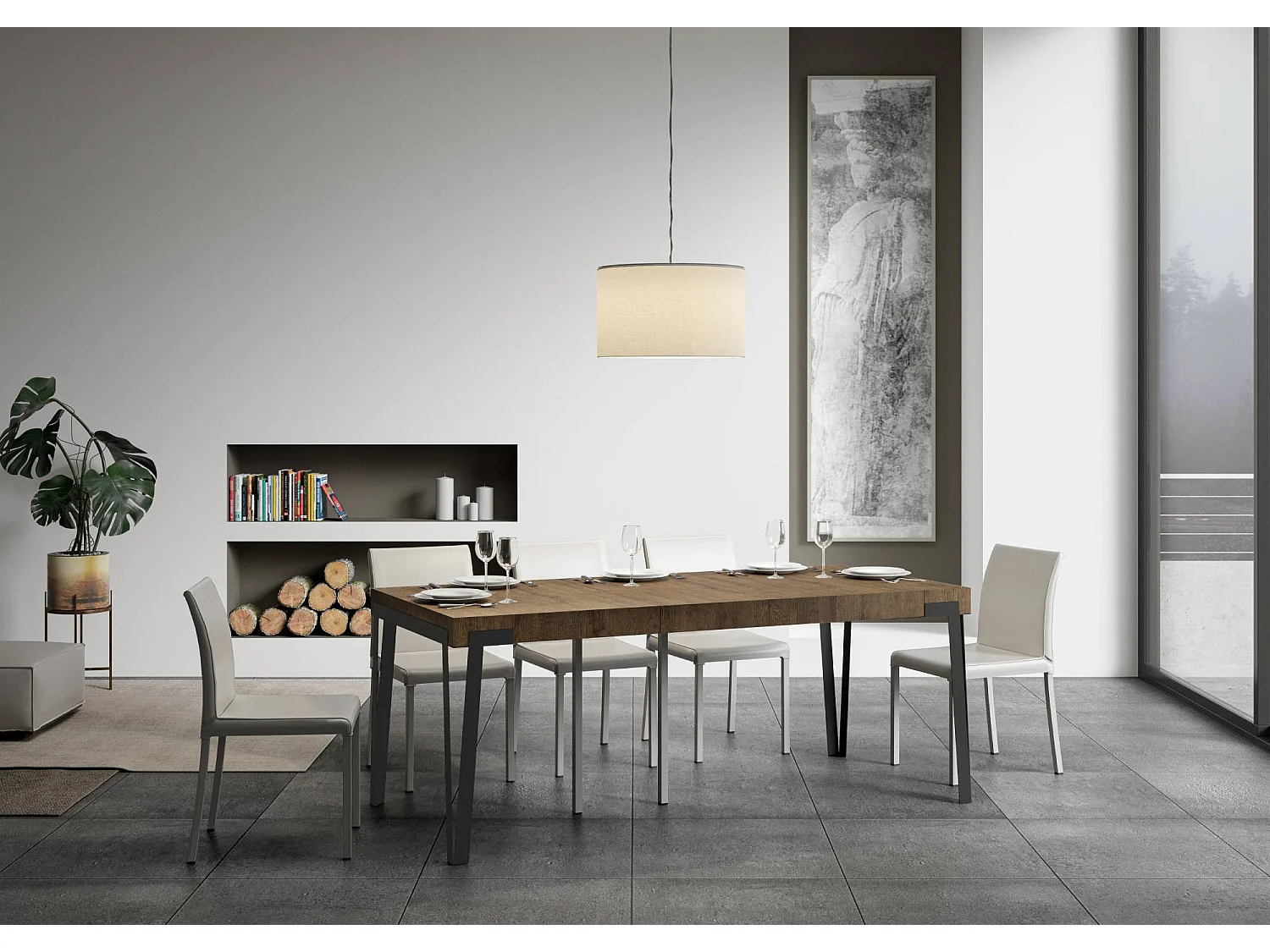 Rozkładana konsola 90x40/300 cm Rio Premium w kolorze rdzy