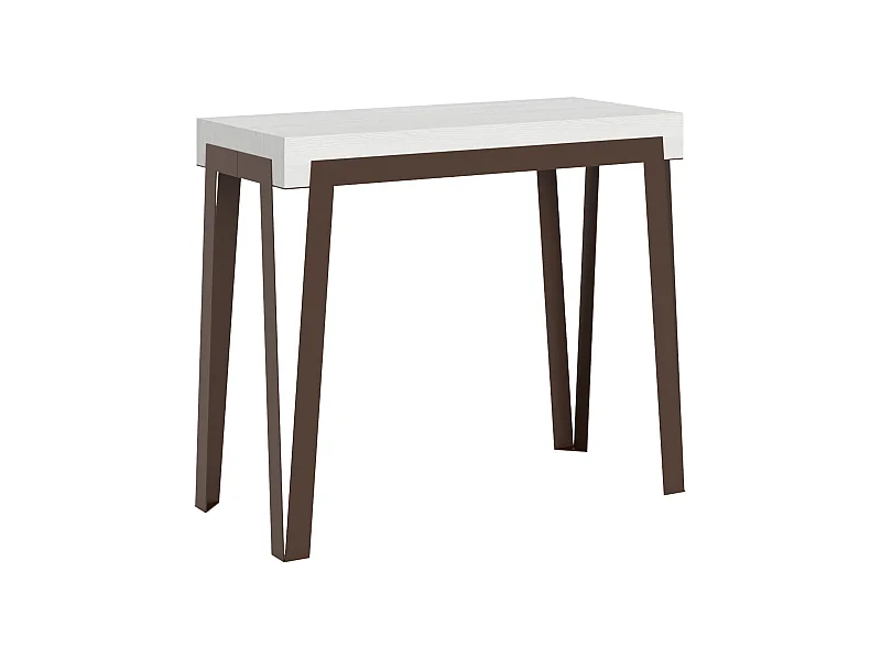 Rozkładana konsola 90x40/300 cm Rio Premium Struktura białej rdzy jesionowej