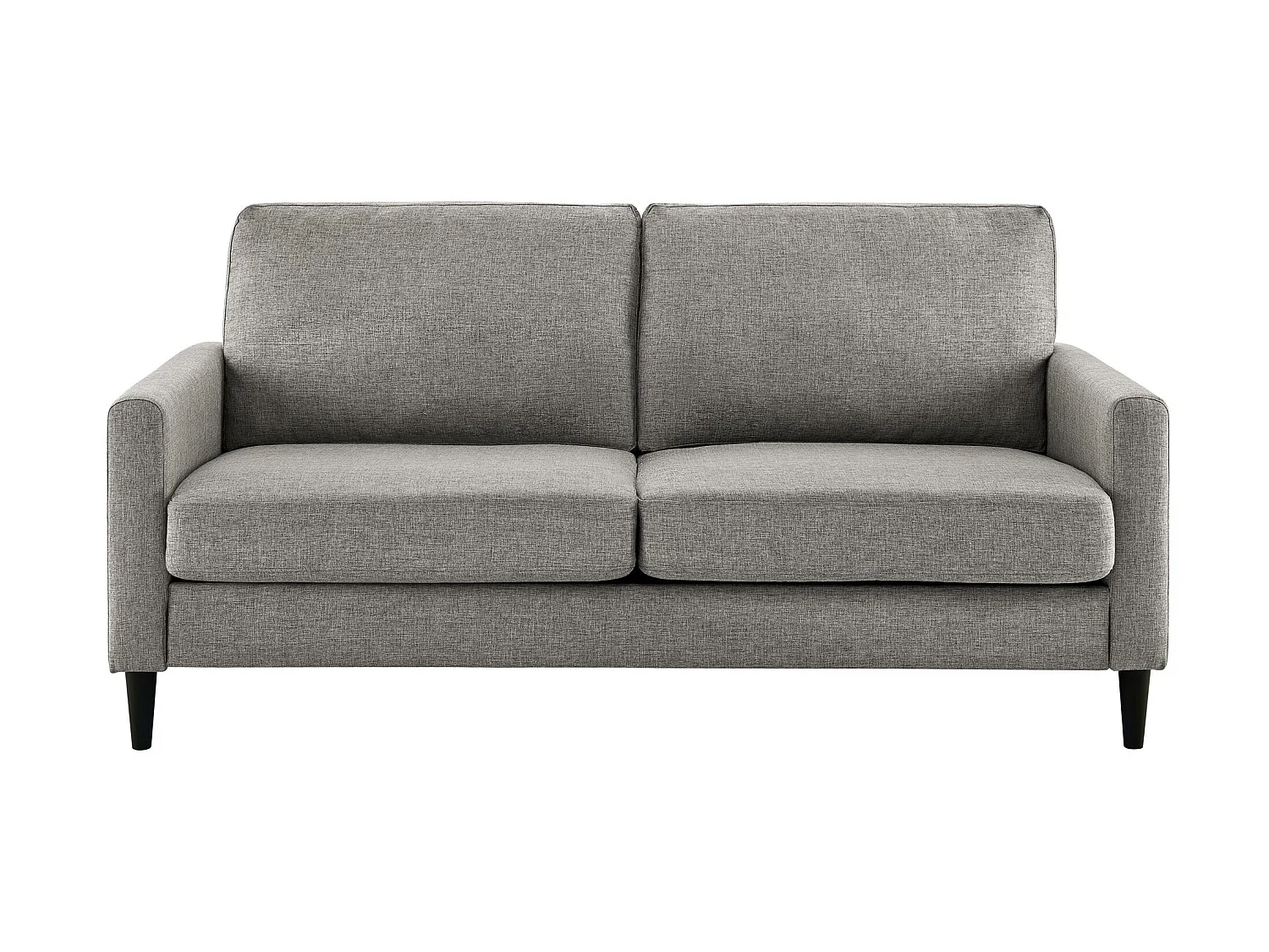 Kaci | Canapé 3 places en tissu aspect tissu gris