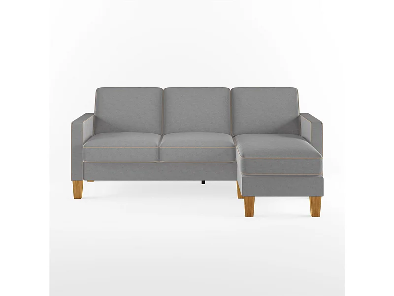 Bowen | Canapé 3 places avec chaise longue en gris