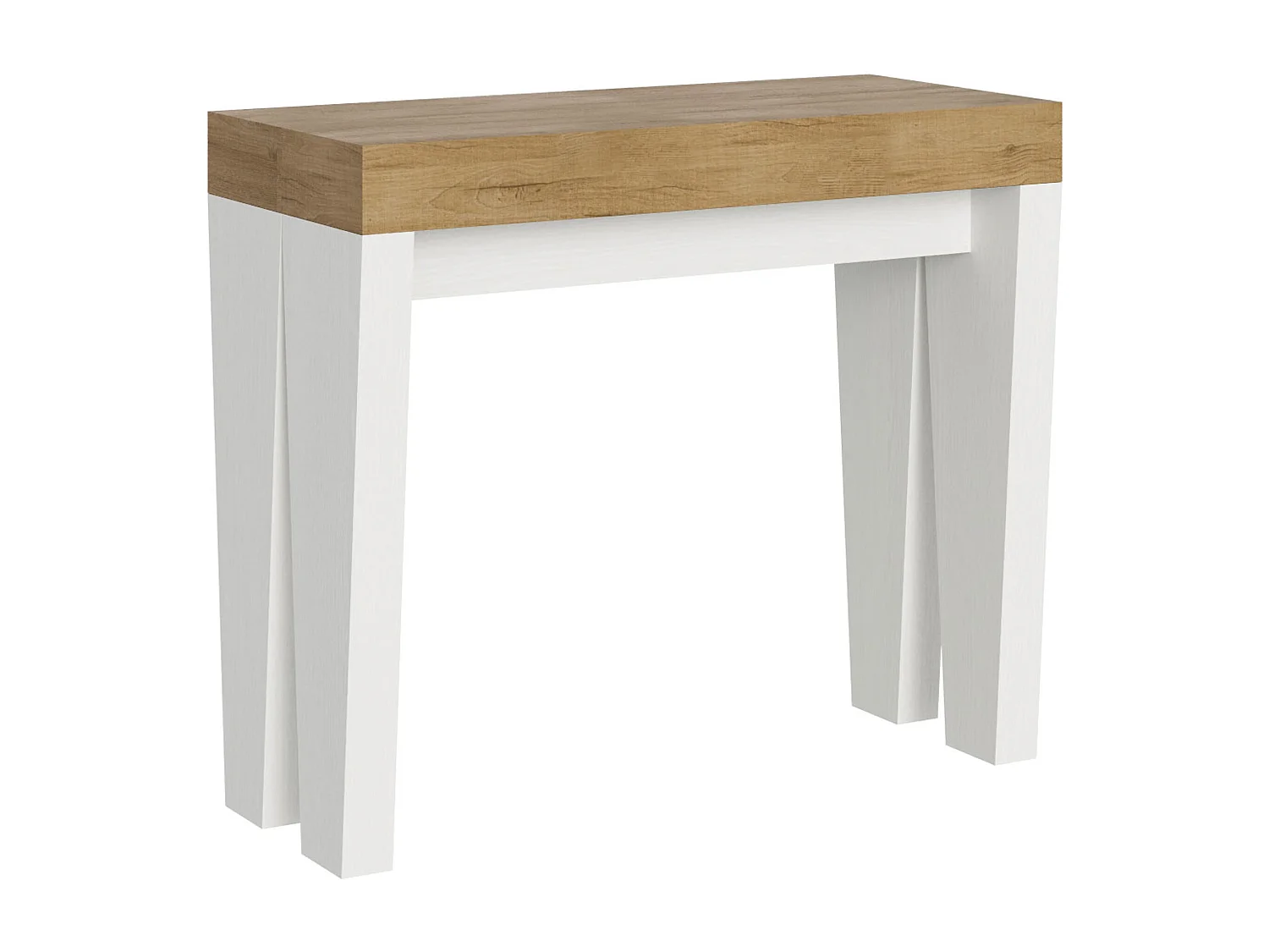 Console extensible 90x40/300 cm Spimbo Mix dessus chêne nature - structure frêne blanc
