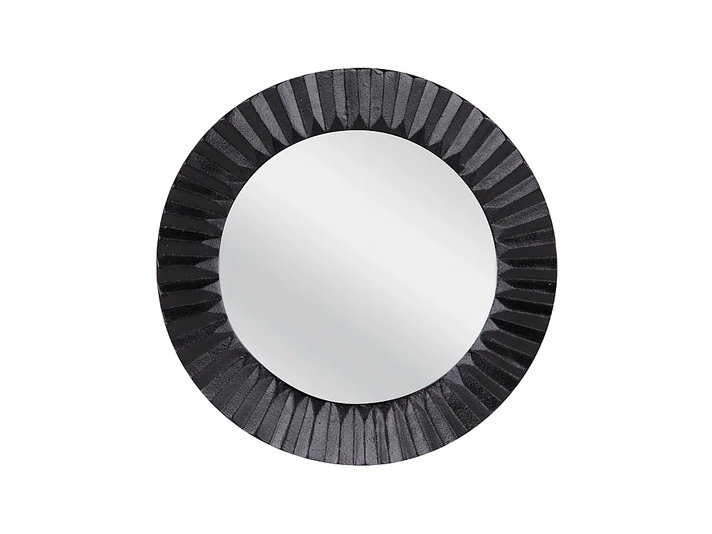 Miroir en fonte plissé noir 39 cm